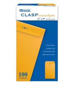 6" X 9" Clasp Envelope (100/Box)