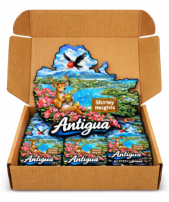 Antigua Shaped FRIDGE MAGNET Shirley Heights Souvenir 45pcs