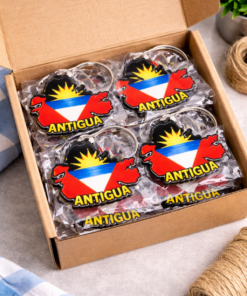 Antigua Shaped KEYRING Souvenir 40pcs