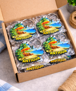 Antigua Shaped KEYRING Souvenir Beach 40pcs