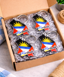 Barbuda Shaped KEYRING Souvenir Flag 40pcs