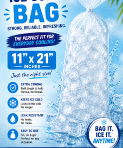 11x21 Ice bag (Plastic bag) 1.4mil 50/PK