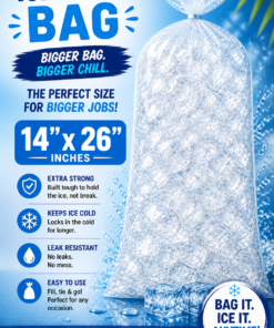 14X26 Ice bag (Plastic bag)  50/PK