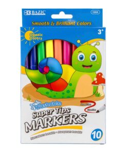 10 Colors Super Tip Washable Markers