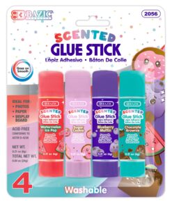 0.21 oz (6g) 4 Washable Scented Glue Stick
