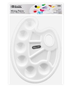 Oval 10-Mixing Palette w/ Thumb Hole